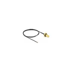 DELOCK Antennenkabel RP-SMA Buchse zum Einbau zu MHF 4L LK Stecker 1.37 50cm Gewindelnge 10mm spritzwassergeschtzt