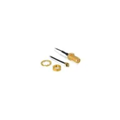 DELOCK Antennenkabel SMA Buchse zum Einbau zu I-PEX Inc. MHF I Stecker 1.37 35cm Gewindelnge 10mm