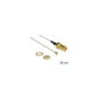 Delock Antennenkabel SMA Buchse zum Einbau zu I-PEX Inc.. MHF® II Stecker 0.81 20 cm Gewindelänge 10 mm