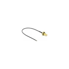 DELOCK Antennenkabel SMA Buchse zum Einbau zu MHF 4L LK Stecker 1.37 20cm Gewindelnge 10mm spritzwassergeschtzt