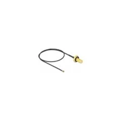 DELOCK Antennenkabel SMA Buchse zum Einbau zu MHF 4L LK Stecker 1.37 35cm Gewindelnge 10mm spritzwassergeschtzt