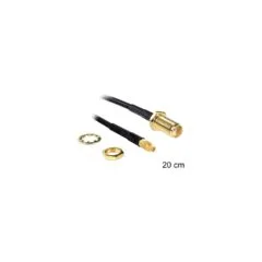 DELOCK Antennenkabel SMA Buchse zum Einbau zu MMCX Stecker 200mm