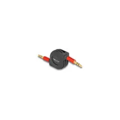 Delock Audio Aufrollkabel 3.5 mm 3 Pin Klinkenstecker zu Klinkenstecker 90 cm