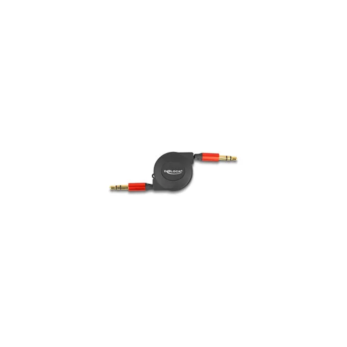 Delock Audio Aufrollkabel 3.5 mm 3 Pin Klinkenstecker zu Klinkenstecker 90 cm — image 4