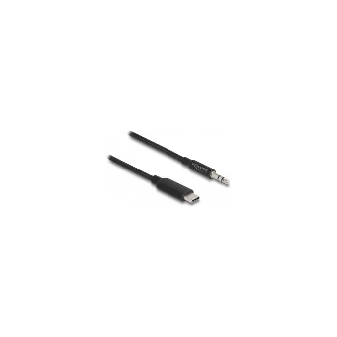 Delock Audio Stereo Kabel USB Type-CTM Stecker zu Klinkenstecker 3.5 mm 3 Pin 1 m schwarz — image 2