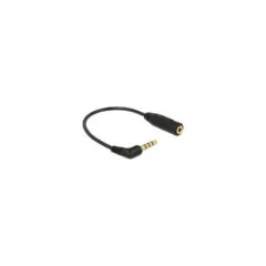 Delock Audiokabel Klinkenstecker 3.5 mm 4 Pin gewinkelt to Klinkenbuchse 2.5 mm 3 Pin