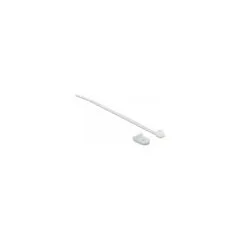 Delock Befestigungsschelle 3.2 mm mit Kabelbinder L 100 x B 2.5 mm weiß