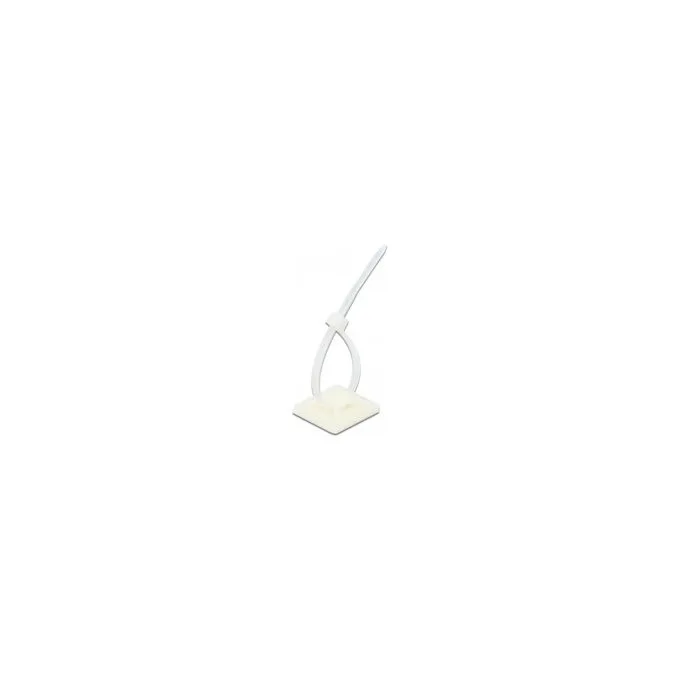 Delock Befestigungssockel 25 x 25 mm mit Kabelbinder L 150 x B 3.6 mm weiß — image 2