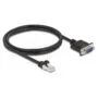Delock CAN Bus Kabel RJ45 Stecker zu D-Sub 9 Pin Stecker mit Muttern Cat.5e STP 1 m