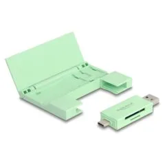 Delock Card Reader USB 5 Gbps USB Type-CTM Typ-A für SD und Micro SD Speicherkarten mit praktischem Speicherkarten Et...