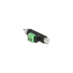 Delock Cinch Stecker und Cinch Buchse zu 2 Pin Terminalblock Adapter