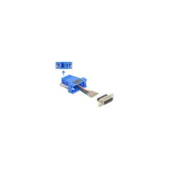 Delock D-Sub 15 Pin Buchse zu RJ12 Buchse Montagesatz blau