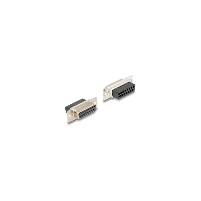 Delock D-Sub 15 Pin Buchse zu RJ12 Buchse Montagesatz rot — image 2