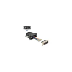 Delock D-Sub 15 Pin Stecker zu RJ12 Buchse Montagesatz schwarz