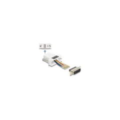 Delock D-Sub 15 Pin Stecker zu RJ45 Buchse Montagesatz weiß