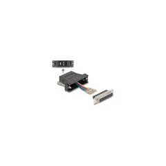 Delock D-Sub 25 Pin Buchse zu RJ12 Buchse Montagesatz schwarz