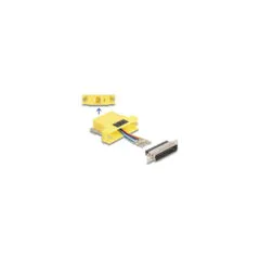 Delock D-Sub 25 Pin Stecker zu RJ12 Buchse Montagesatz gelb
