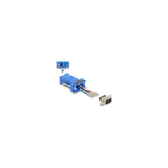Delock D-Sub 9 Pin Stecker zu RJ12 Buchse Montagesatz blau