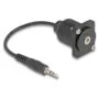 Delock D-Typ Kabel 3.5 mm 3 Pin Klinkenstecker zu Buchse schwarz 20 cm