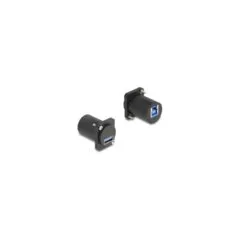 Delock D-Typ Modul USB 5 Gbps Typ-A Buchse zu Typ-B Buchse mit Schrauben schwarz