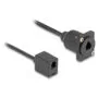 Delock D-Typ RJ10 Kabel Buchse zu Buchse schwarz 30 cm