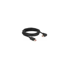DELOCK DisplayPort Kabel Stecker gerade zu Stecker 90 rechts gewinkelt 8K 60 Hz 5 m