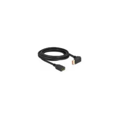 Delock DisplayPort Verlängerungskabel Stecker 90° unten gewinkelt zu Buchse 8K 60 Hz 3 m