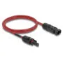 Delock DL4 Solar Kabel 4 mm2 Stecker zu Buchse 1 m rot