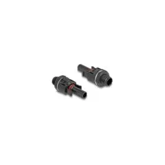 Delock DL4 Solar Konnektoren zum Crimpen. Stecker und Buchse. schwarz 2 Stück