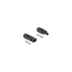 Delock DL4 Solar Steckverbinder für Kabel zum Crimpen. Stecker und Buchse. schwarz 2 Stück
