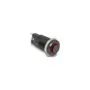 Delock Druckschalter zum Einbau schwarz 12 mm 12 V 4 x Lötanschluss LED rot Ring