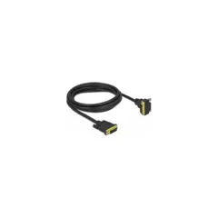 Delock DVI Kabel 24+1 Stecker zu 24+1 Stecker gewinkelt 2 m