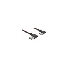Delock EASY-USB 2.0 Kabel Typ-A Stecker zu USB Type-CTM Stecker gewinkelt links rechts 0.5 m schwarz