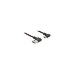 Delock EASY-USB 2.0 Kabel Typ-A Stecker zu USB Type-CTM Stecker gewinkelt links rechts 2 m schwarz