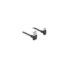 Delock EASY-USB 2.0 Kabel Typ-A Stecker zu USB Type-CTM Stecker gewinkelt oben unten 2 m schwarz