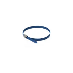 Delock Edelstahlkabelbinder L 200 x B 4.6 mm blau 10 Stück