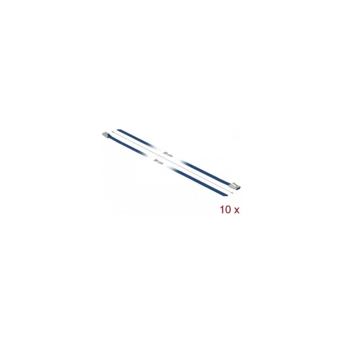 Delock Edelstahlkabelbinder L 500 x B 4.6 mm blau 10 Stück — image 2