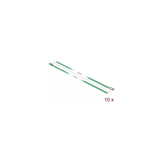 Delock Edelstahlkabelbinder L 500 x B 4.6 mm grün 10 Stück — image 2