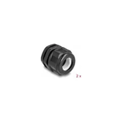 Delock EX-Kabelverschraubung M25 schwarz 2 Stück