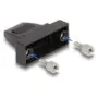 Delock Gehäuse für D-Sub 9 Pin Stecker Buchse Kunststoffgehäuse für Flachbandkabel