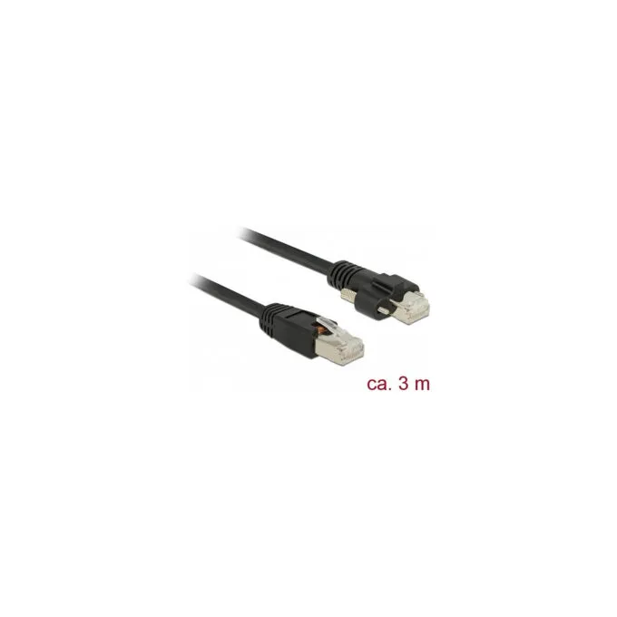 Delock GigE Kamera Kabel RJ45 Stecker zu RJ45 Stecker mit Schrauben Cat.6 S FTP 3 m — image 2