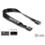 Delock HD Audio Flachbandkabel Mainboard Verlängerungskabel 9 Pin Pfostenstecker zu Pfostenbuchse 30 cm schwarz