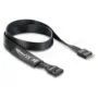 Delock HD Audio Flachbandkabel Mainboard Verlängerungskabel 9 Pin Pfostenstecker zu Pfostenbuchse 50 cm schwarz