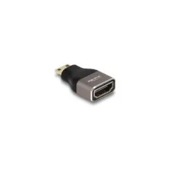 DELOCK HDMI Adapter Mini-C Stecker zu A Buchse 8K 60 Hz grau Metall