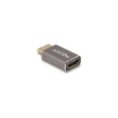 DELOCK HDMI Adapter Stecker zu Buchse 8K 60 Hz grau Metall