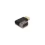 DELOCK HDMI Adapter Stecker zu Buchse 90 links gewinkelt 8K 60 Hz grau Metall
