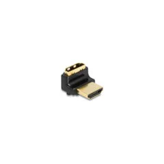 Delock HDMI Adapter Stecker zu Buchse 90° oben gewinkelt 8K 60 Hz Metall