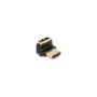 Delock HDMI Adapter Stecker zu Buchse 90° oben gewinkelt 8K 60 Hz Metall