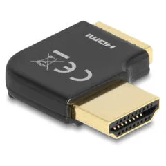 Delock HDMI Adapter Stecker zu Buchse 90° rechts gewinkelt 8K 60 Hz Metall