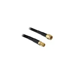DELOCK HF RP-SMA Stecker to RP-SMA Buchse 15m CFD200 low loss